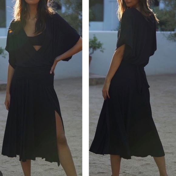 Free People | black Kauai midi set - Picture 1 of 6